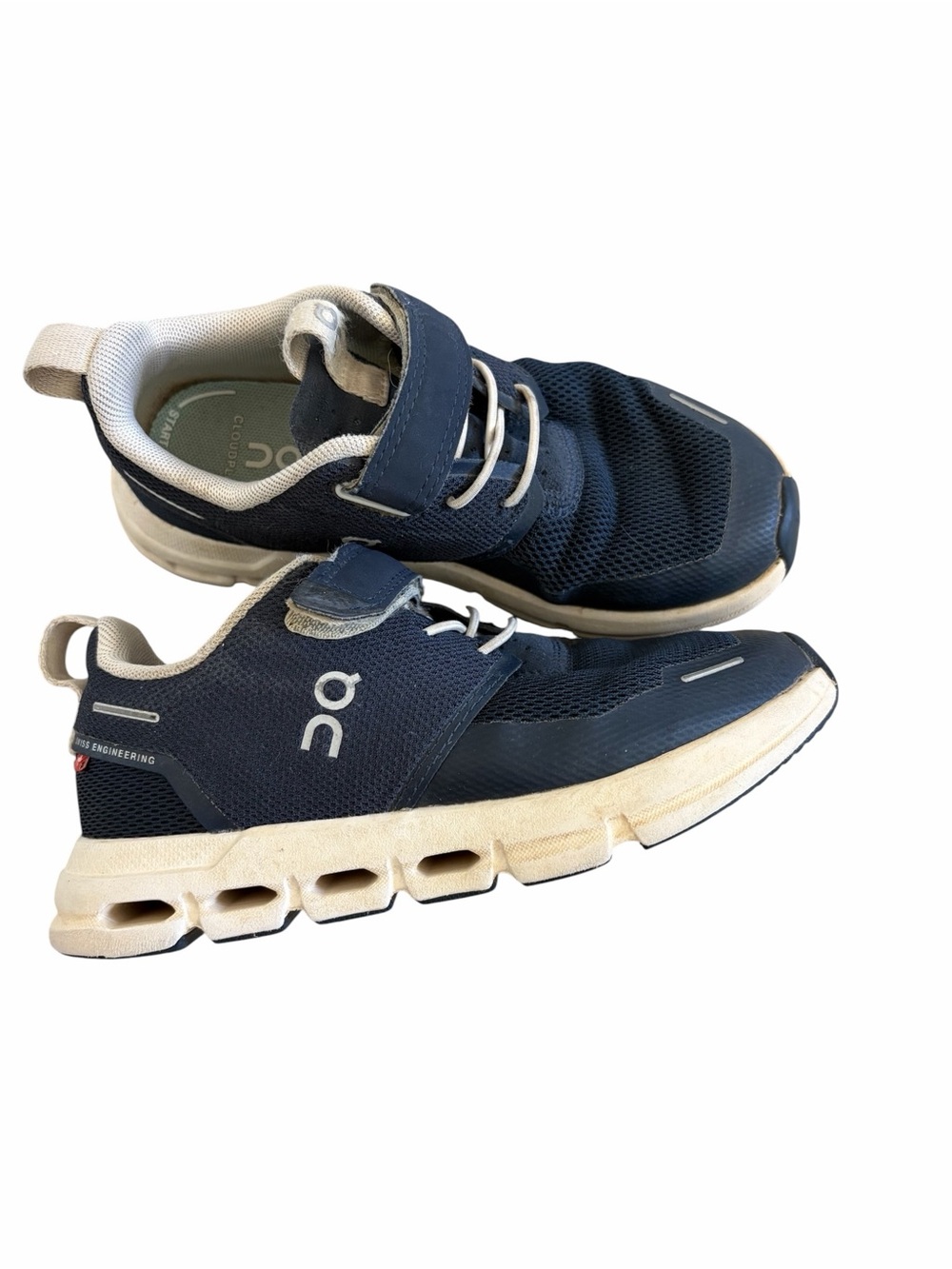 On Running Kids' Cloud Navy Velcro Athletic Shoes Size k11.5